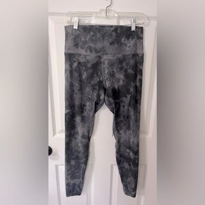 Lulu lemon tie dye leggings-grey and black